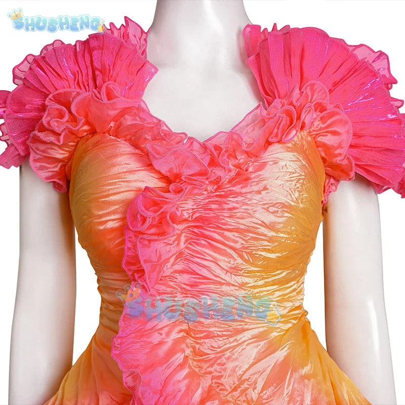 Wicked‌ Cosplay Costume Gradient Dress Uniform Halloween Carnival Party Christmas Play Role Clothes Clothing for Women