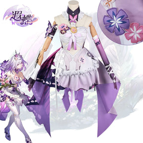 Shusheng-N  Honkai Star Rail Castorice Cosplay Costume Dress Uniform Headwear Halloween Party for Women Girls Carnival Cos Props