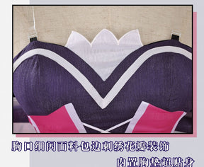 Honor of Kings Wang Zhaojun Epic Skin Anime-style Games Cosplay Costume Idol Singer Pink and Purple Dress Anime-style Games