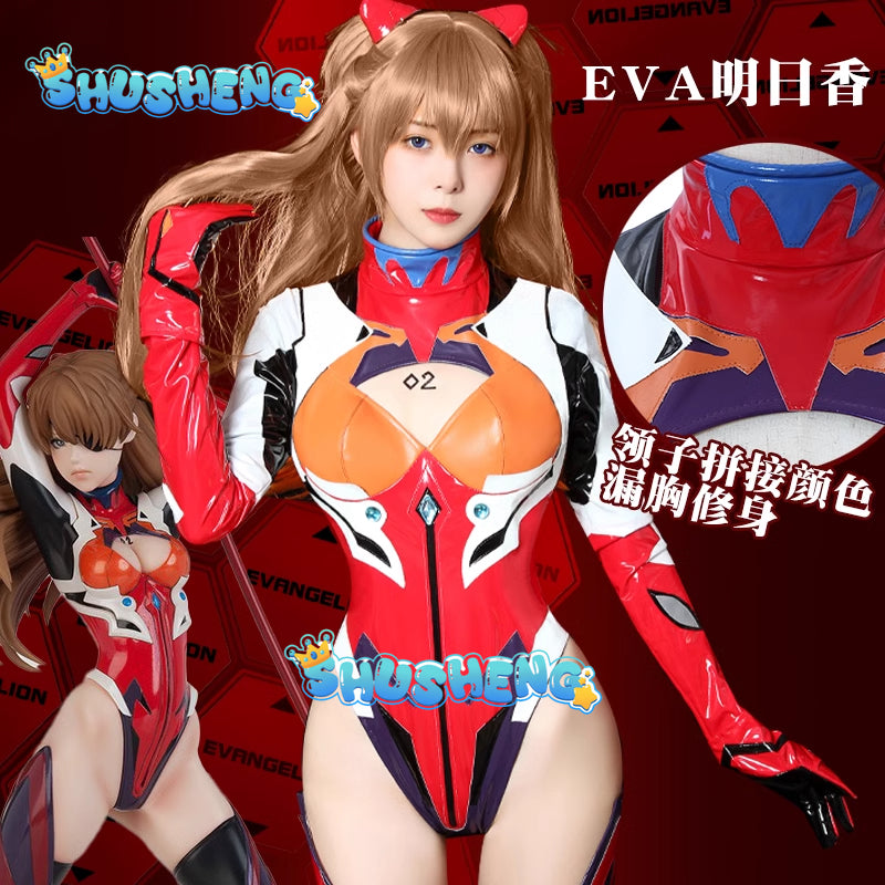 EVA  Asuka Langley Soryu Cosplay Costume Ver. Red Costumes Jumpsuits Woman EVA Sexy Outfits