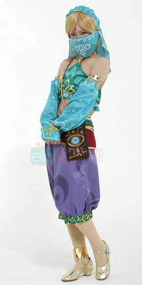 Game Link Zelda Cosplay Costume Heroes veil Wigs and ear accessories set Link Carnival Halloween for Adults Men Woman S-XXL