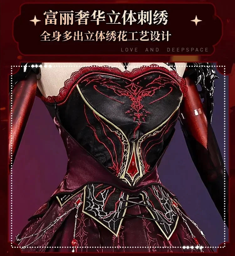Love and Deepspace Heroines Cosplay Costume Abysm Sovereign Dress New Combat Outfit Hunter Uniform Tail Halloween Women Girls