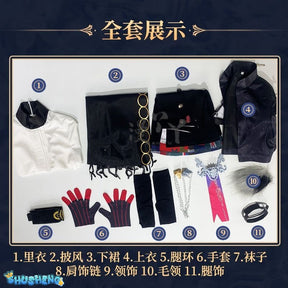 Arknights Lappland The Decadenza Women Cosplay Costume Lappland Cos Game Anime Party Uniform Play Role Clothes Full Set