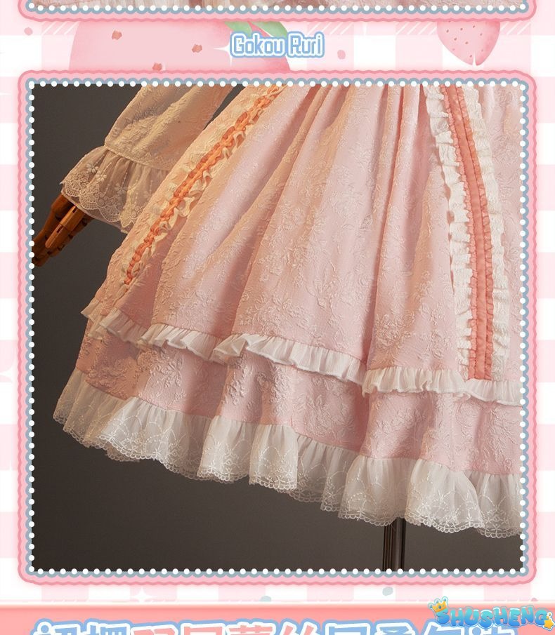 Gokou Ruri Cosplay Girls Dress for Halloween Christmas Festival Party Sweet Dress Women's Role Playing Princess Bow Dress