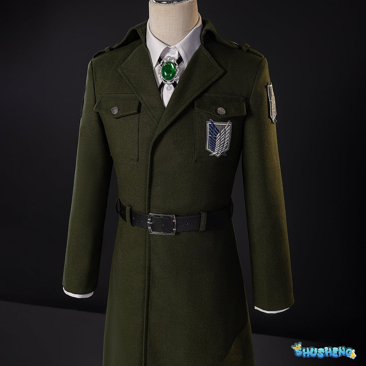 Anime Eldia Cosplay Scout Regiment Costume Survey Corps Green Uniform Scout Legion Outfits for Halloween