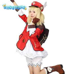 Klee Cosplay Costume Women lovely Hat Doll Dress Outfits Impact Klee Blossoming Starlight Halloween Cos Costumes