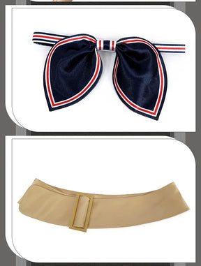 Movie New M3gan 2 Cosplay Costume M3gan Dress, tie, belt, socks set Halloween party casual women's man fashion uniform