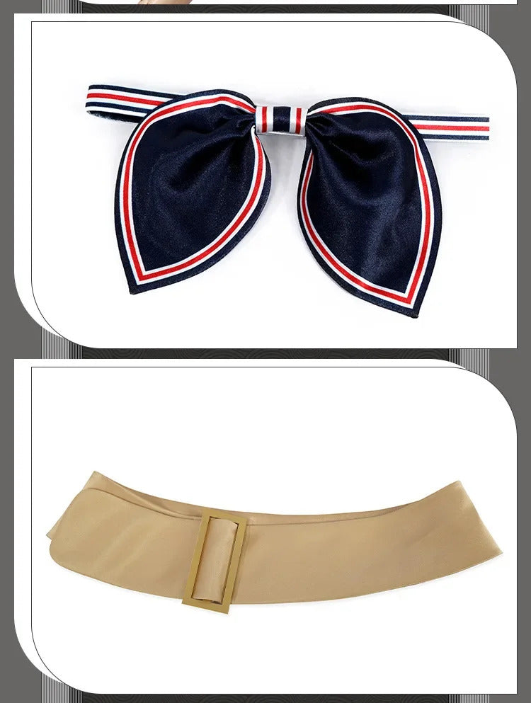 Movie New M3gan 2 Cosplay Costume M3gan Dress, tie, belt, socks set Halloween party casual women's man fashion uniform