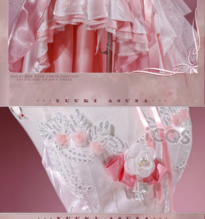 Sword Art Online Yuuki Asuna Cosplay Costume Rose Wedding Dress Uniform Halloween Carnival Party Christmas Play Role Clothing