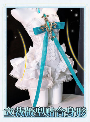 Anime Miku Cospaly  miku Costume Jumpsuit skirt leg, tie socks headwear, props accessories complete set Halloween women uniform