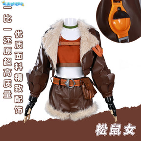 Rivals Doreen Green Cosplay Fantasia Squirrel Girl Cosplay Costume Women Clothes Headband Wig Roleplay Halloween Carnival Suit