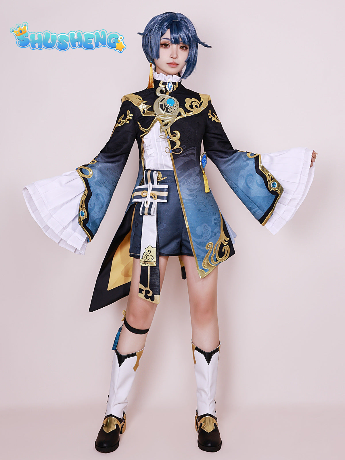 Xingqiu Cosplay Costume Genshin Impact Adult Carnival Uniform Anime Halloween Party Costumes Women Game