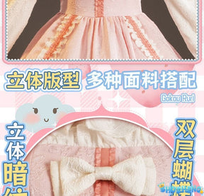 Gokou Ruri Cosplay Girls Dress for Halloween Christmas Festival Party Sweet Dress Women's Role Playing Princess Bow Dress