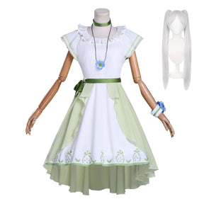 New Frieren Beyond Journey's End Stark Collaboration Cosplay Costume Wigs Dress Apron Full Set Halloween Anime Daily Outfit