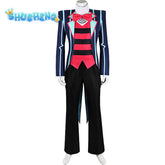 Hazbin Costume Cosplay Hotel Vox Cosplay Uniform Suit Outfit Men Halloween Carnival Christmas Blue Red Suit Role Playing Cosplay