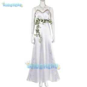 Game Final Fantasy VII Rebirth Aerith Gainsborough Cosplay Costume Women Girls Aerith White Dress Suit Halloween Party Outfits