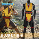 Mortal Kombat Cosplay Scorpion Cosplay Costume Fantasia Top Pants Mask Role Play Outfits Halloween Carnival Party Disguise Suit