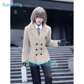 Persona 5 Goro Akechi Cosplay Costume School Uniform Suits Halloween Carnival Party Role Play Clothing Full Set for Adult Men