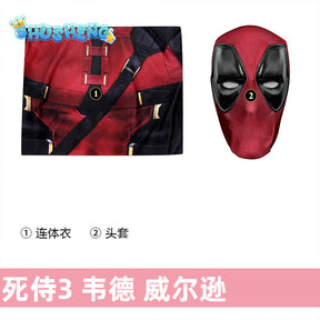 Superhero Men Movie Deadpool Wolverine Cosplay Costumes Hallloween Jumpsuit Performance Party Zentai Bodysuits