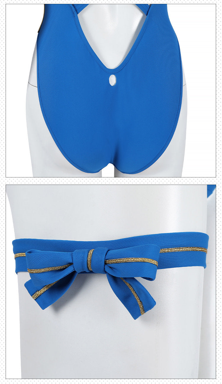 Shusheng-R Street Fighter 6 Chun-Li Cosplay Costume Sexy Swimsuit Props Accessories Women Halloween Carnival Party