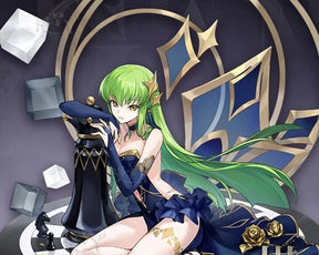 C.C. Cosplay Lelouchh Chessboard Party Gown Mahjongg Soul CC Lelouchh Cosplay Costume