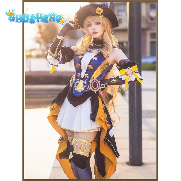 Genshin impact Navia Cosplay Costume Dress Uniform Suit Wig Outfits Anime Game Fontaine Spina Di Rosula Costumes for Halloween