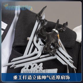 Game Arknights logos cosplay aefanyl costume fashionable handsome cloak ring gloves props set Halloween party Woman Man uniform