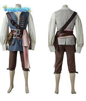 Captain Jack Sparrow Costume Pirates of the Caribbean Cosplay Dead Men Tell No Tales Salazar's Revenge Suit Halloween Adult Men