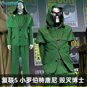 Doctor Doom Cosplay Costumes Victor von Doom Cloak Mask Anime Role Play Uniform Halloween Party Dressing For Men