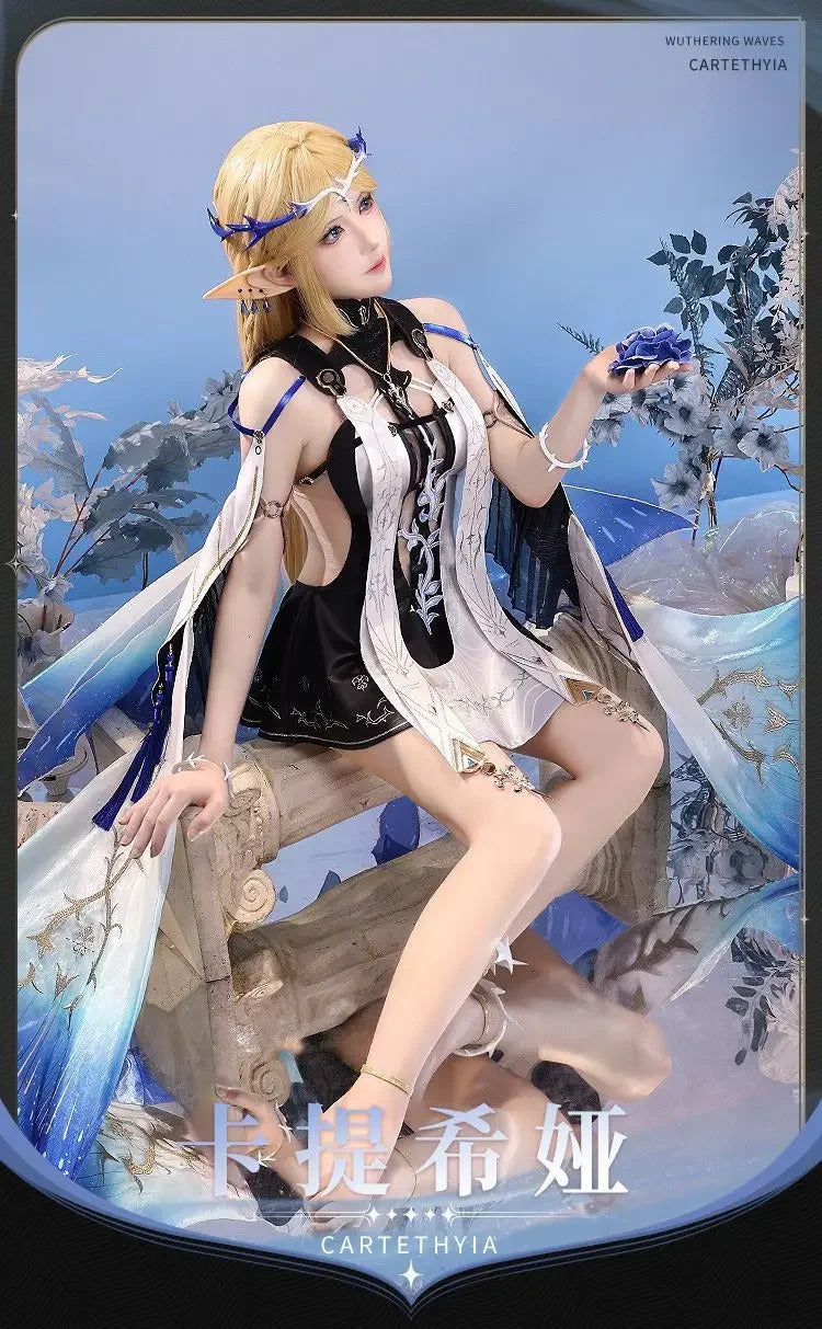 Cartethyia Cosplay Costume Game Wuthering Waves Uniform Halloween Carnival Party Christmas Play Role Clothes Clothing for Women