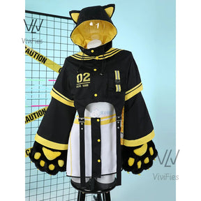 Kagamin Len/Rin Cosplay Costume Rin Kagamin Uniform Len Outfits Ear Cat Claw Cute Halloween Party Play Set for Men and Women
