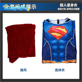 Suicide Squad SuperMan Cosplay Superhero 3D Printed Zentai Bodysuit Superman Clark Kent Spandex Outfit Cosplay Halloween Costume