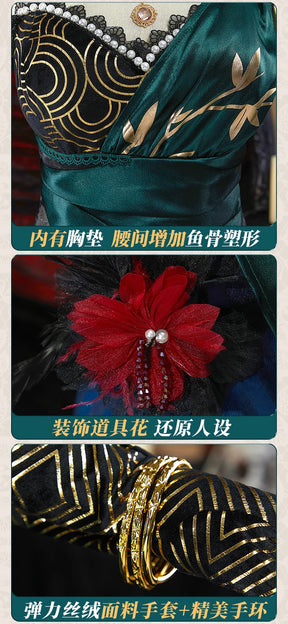 Game Identity Ⅴ Michiko Cosplay Geisha Costume Gorgeous dress accessory prop party dance sexy woman full set uniform