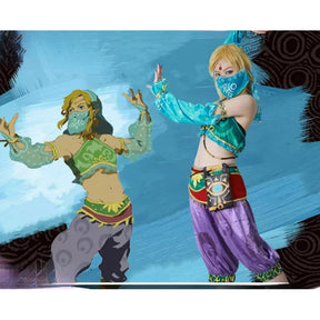 Game Link Zelda Cosplay Costume Heroes veil Wigs and ear accessories set Link Carnival Halloween for Adults Men Woman S-XXL