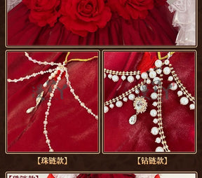 Identity V Specimen Gallery Bloody Queen Official Cosplay Costume Women's Long Dress Game Full Of Suit Character Roleplay Outfit