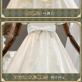 Eurydice Little Girl Cosplay Game Identity V Costume Girl Memory Alice Dress Headgear Wig Set Halloween Party Outfit Women