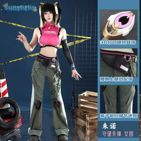 Game Juno OVERWATCH2 Cosplay Costume Halloween party casual men women uniform jacket strapless pants prop set