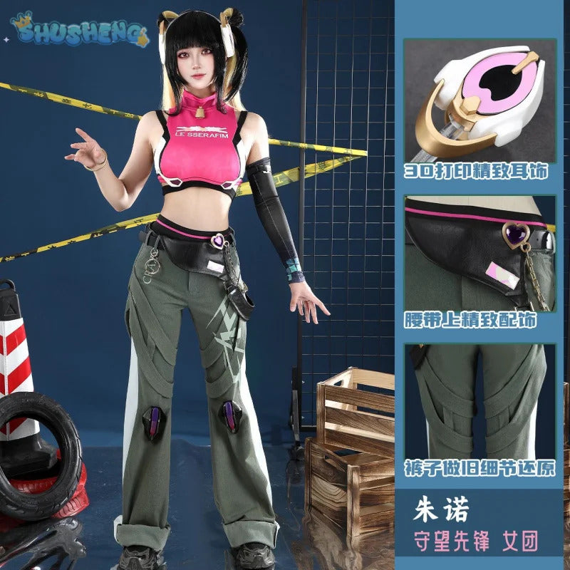 Game Juno OVERWATCH2 Cosplay Costume Halloween party casual men women uniform jacket strapless pants prop set