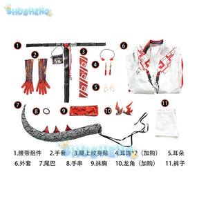 Arknights Nian Heavy Operator Cosplay Costume Cos Game Anime Party Uniform Hallowen Play Role Clothes Clothing