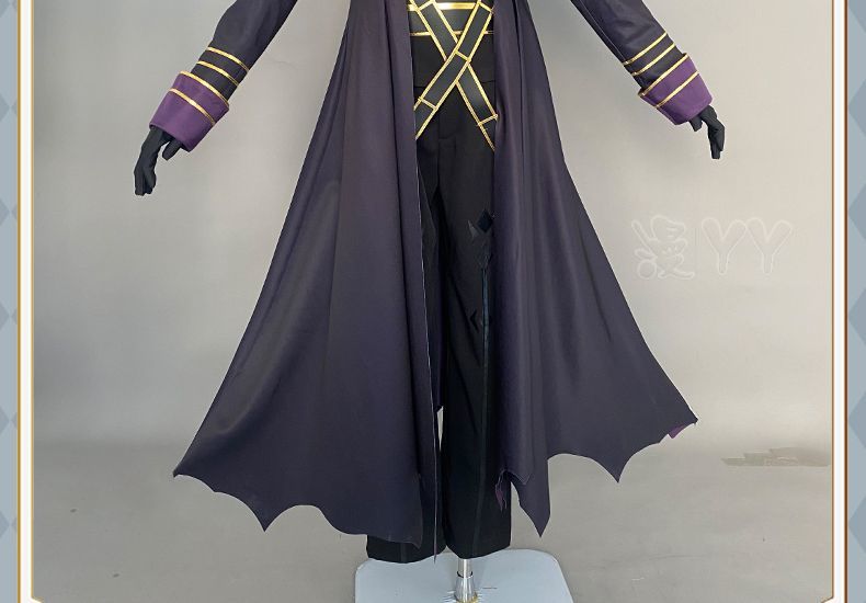 Kagenou Cid Cosplay Costume Anime The Eminence In Shadow Minoru Kageno Black Uniform Shadow Garden Cloak Belt Gloves Outfit