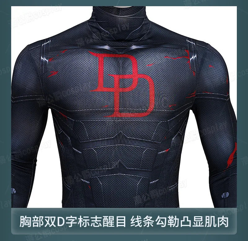 Daredevil‌ Cosplay Costume Jumpsuit Halloween Carnival Party Christmas Play Role Clothes Clothing for Men