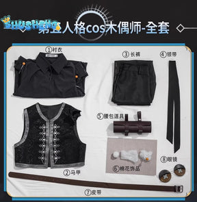 Identity V Matthias Czernin Puppeteer Game Suit Handsome Uniform Cosplay Costume Halloween Party Role Play Outfit Men