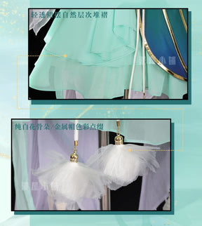 Honor of Kings Xiao Qiao Cosplay Costume Green Snake Skin Uniform Suit Dress Halloween Party Outfit Role Play for Adult Girls