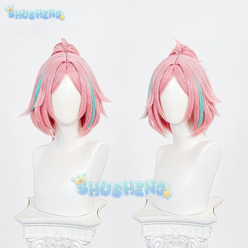 Rappa Cosplay Wig Game Honkai: Star Rail Synthetic pink Hair Heat Resistant Halloween Role Play Party