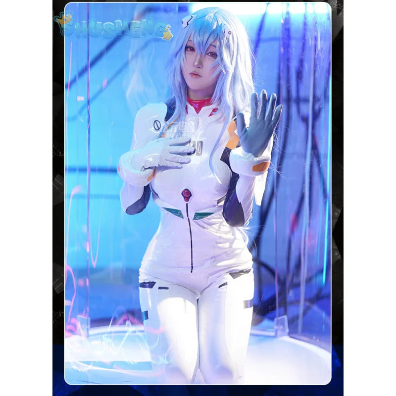 Ayanami Rei EVA Cosplay Anime EVA Carnival party costume sexy one-piece bodysuit headwear hand jewelry shoulder armor Woman set