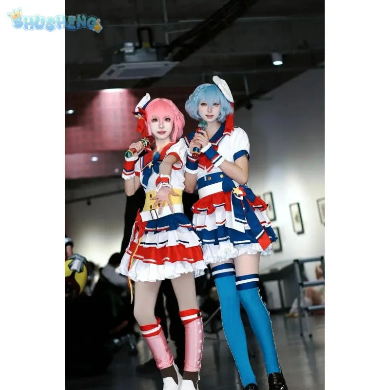 Anime Pripara Dorothy West Leona West‌ Cosplay Costume Women's Man Halloween Sweet JK Dress Uniform Props Tie Full Set Uniform