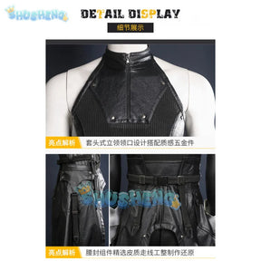 FF7 Sephiroth Cosplay Final Fantasy VII Costume Black Coat and Accessories Halloween Party Handsome Uniform youth Sephiroth Set