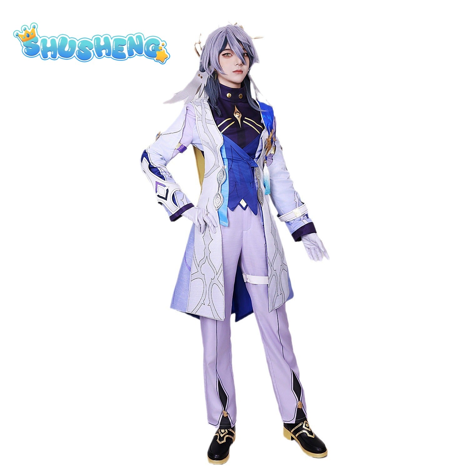 Sunday Cosplay Costume Game Honkai Star Rail Mr. Sunday Cosplay Costume Uniform Outfits Wig Shoes Prop Anime Role Play Suits