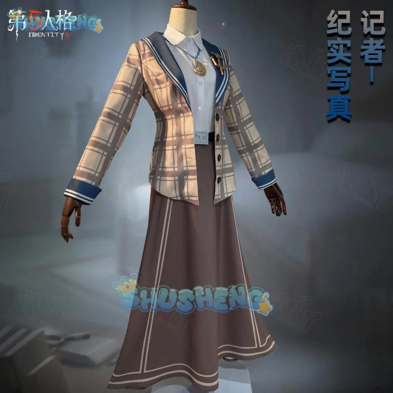 Identity V Alice Derose Reporter Women Cosplay Costume Cos Game Anime Party Uniform Hallowen Play Role Clothes Clothing