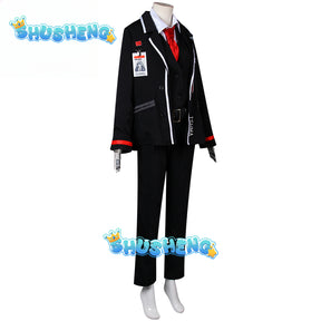 Game Limbus Company Uniform ISHMEL Cosplay Costume Black Uniform Top Pants Coat Prop Halloween Carnival Party Disguise Suit